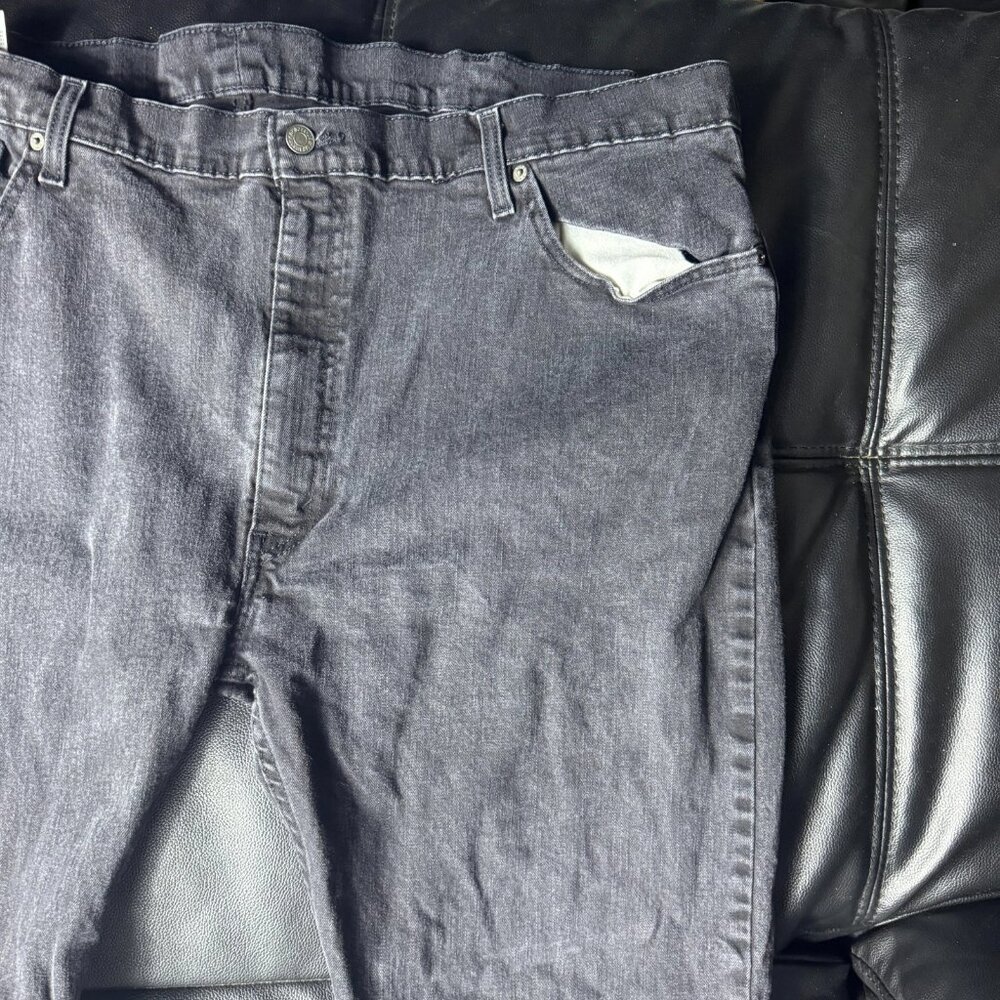 Levi Strauss Co. 502 Men's Straight Leg Jeans Gray Denim 5-Pocket Size 48x30 - Picture 4 of 16